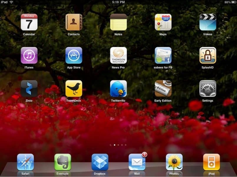 MBP iPad Home Screen