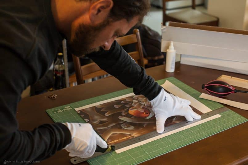 Shawn Miller Trimming his Clown Fish Print