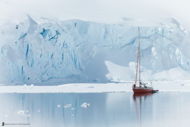 Yacht at Port Lockroy