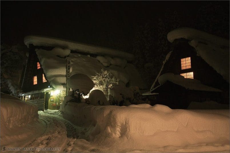 Gasshouzukuri Houses by Night