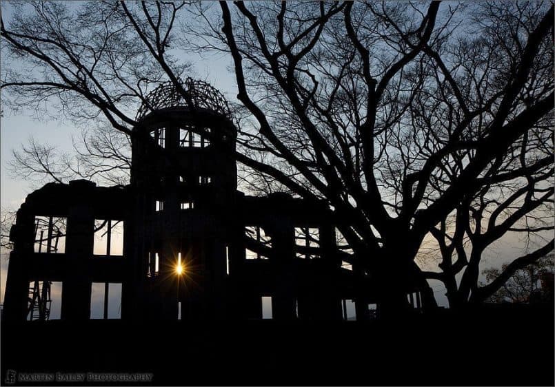 A-Bomb Dome as Night Falls