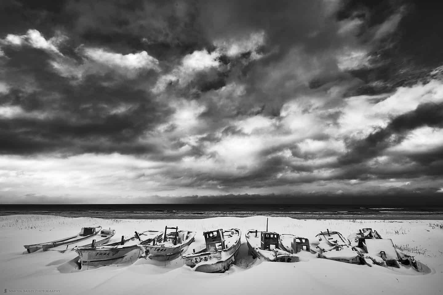 Boat Graveyard with Big Sky