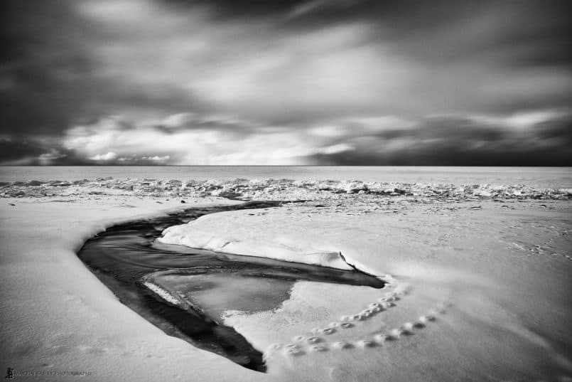 River and Footprints