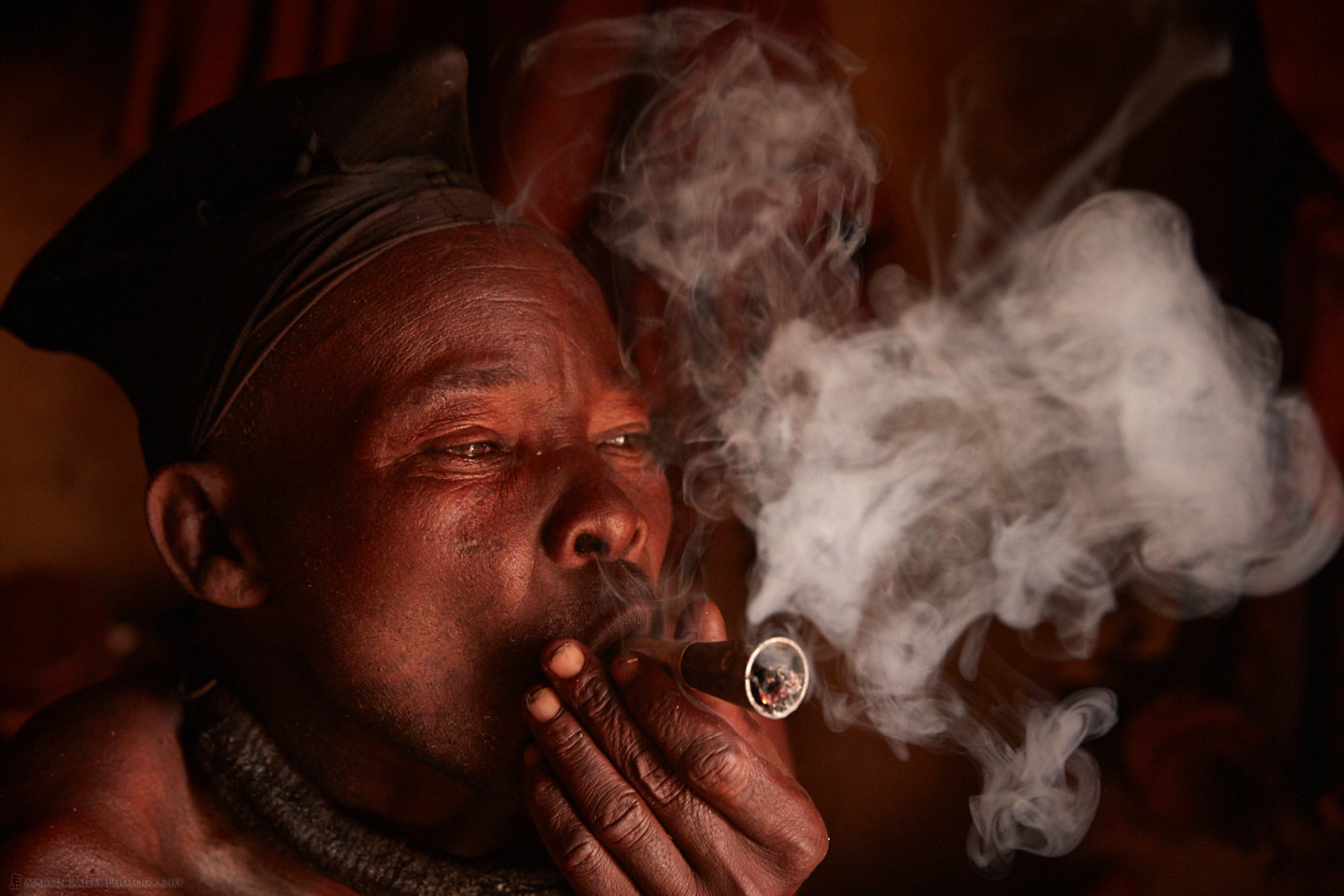 Himba Man "Hideon" Smoking