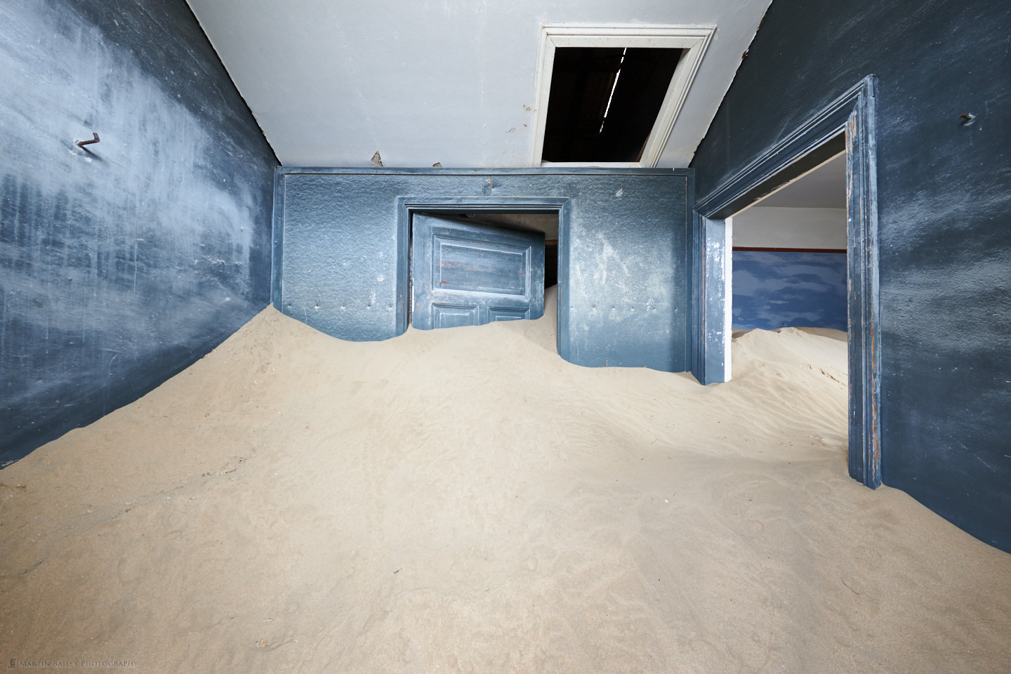 Kolmanskop Blue Sand-Filled Room