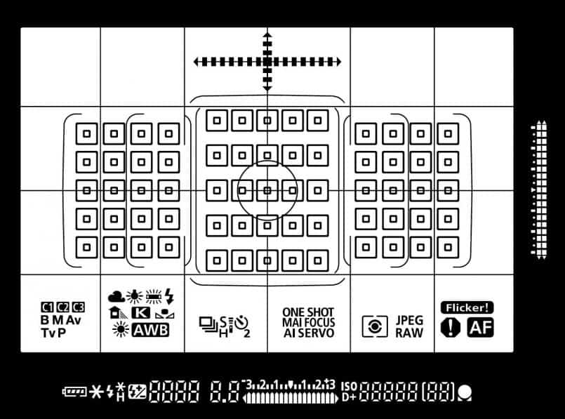 Canon EOS 7D Mark II Intelligent Viewfinder II