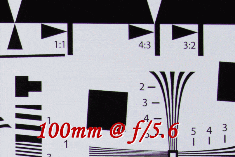 Canon 100-400mm Mark II Lens Test Top Corner 100% Crop (Click to view animation)