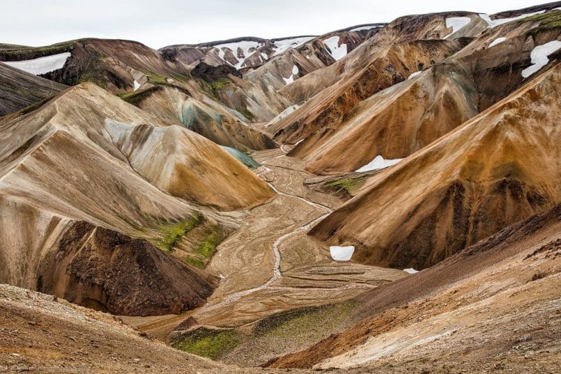 Colored Mountains Near Landmannalaugar