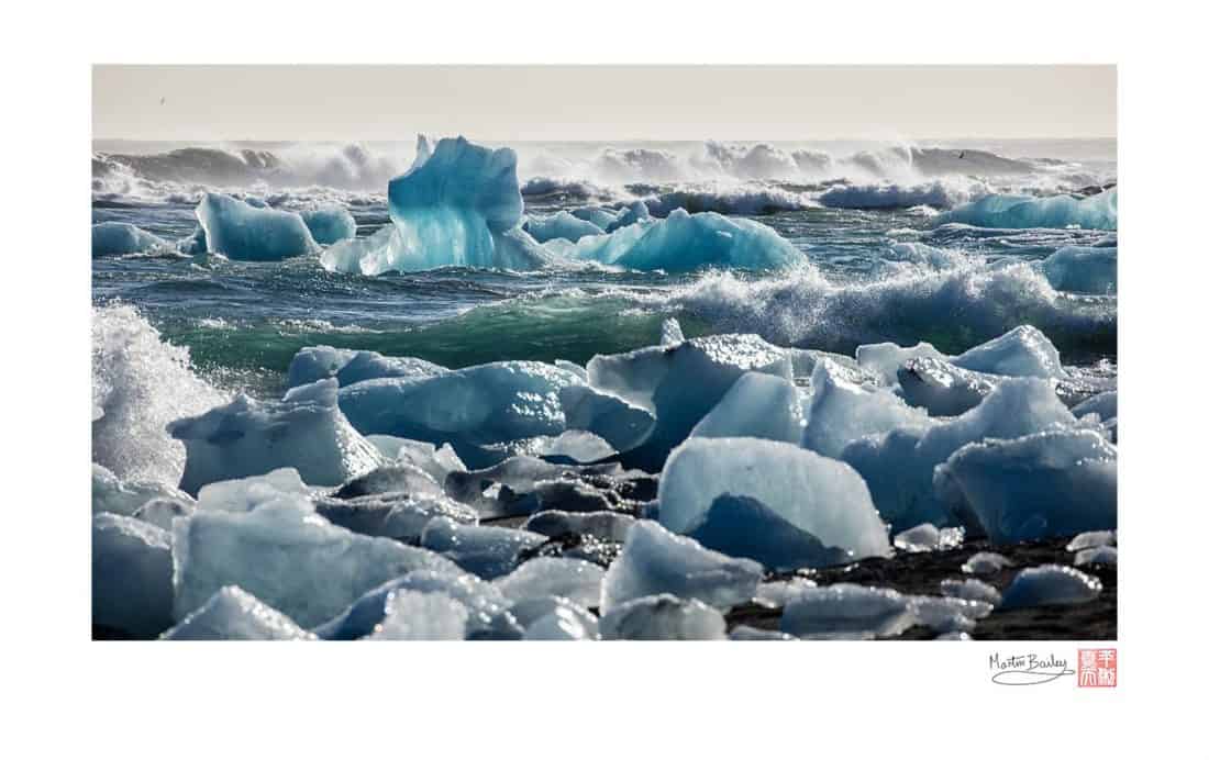 Iceberg and Growlers from Vatnajökull