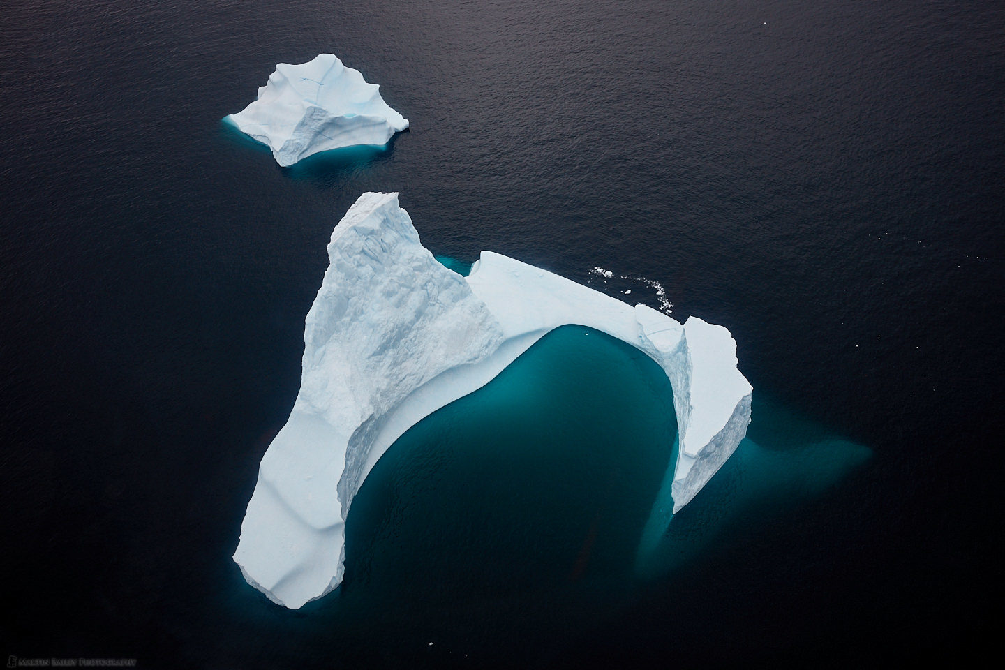 Two Icebergs from Above