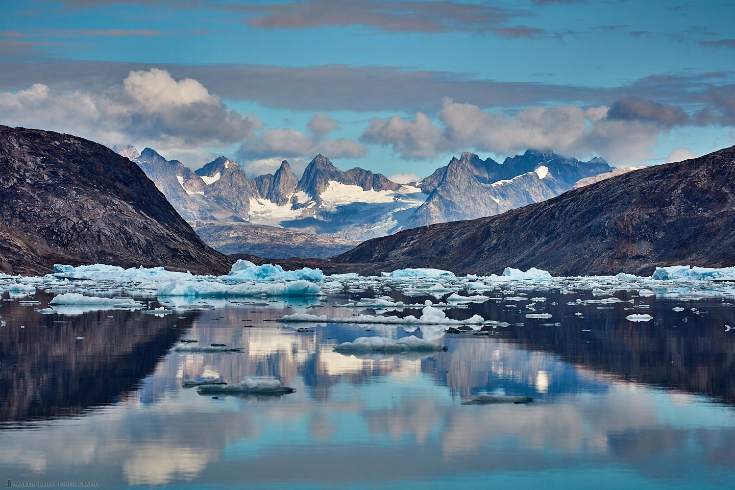 The Stoklund Fjord and Distant Mountains