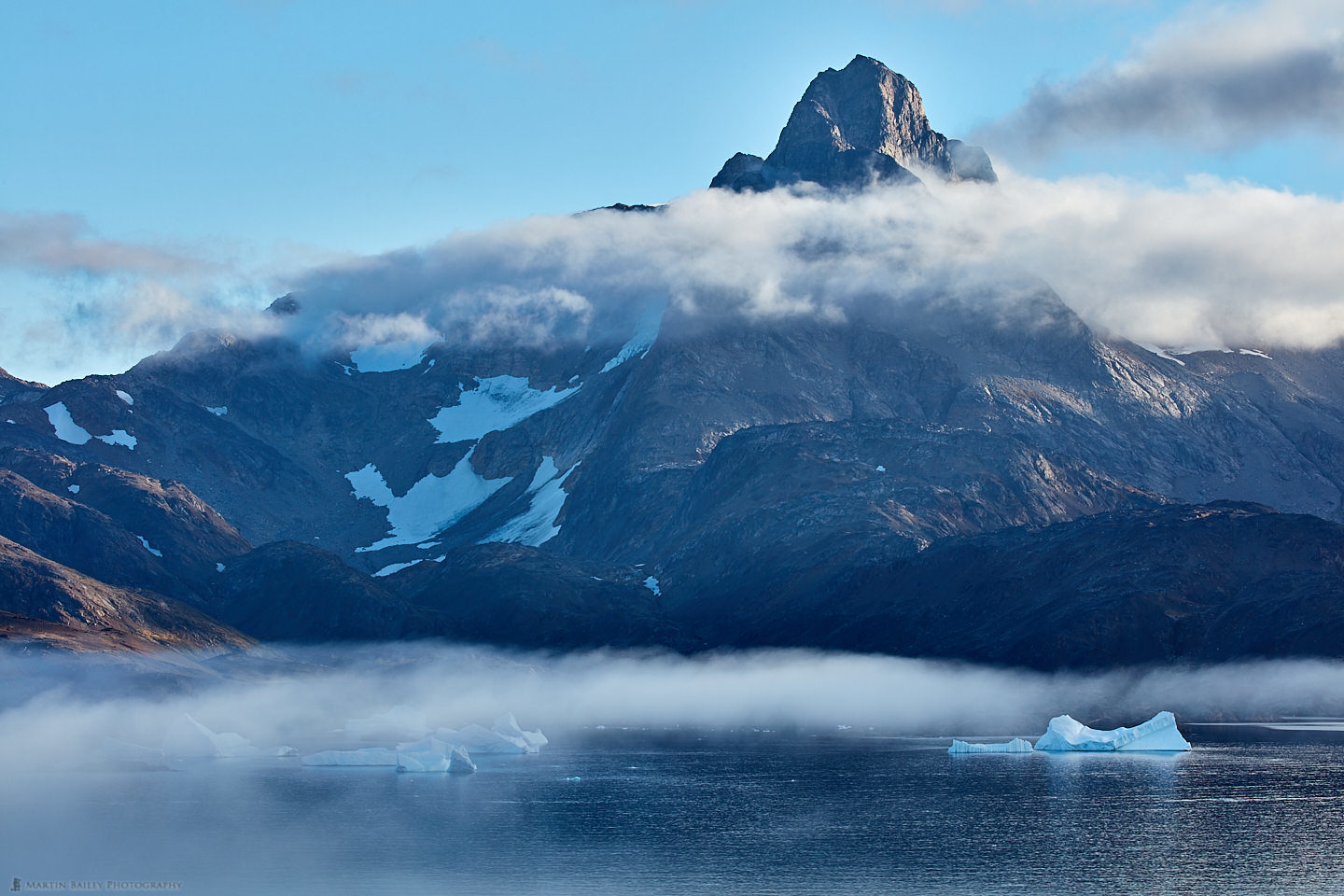 Icebergs in Mist at Tasiilaq