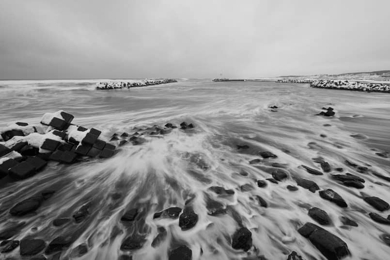 Sawaki Fishing Port at High Tide