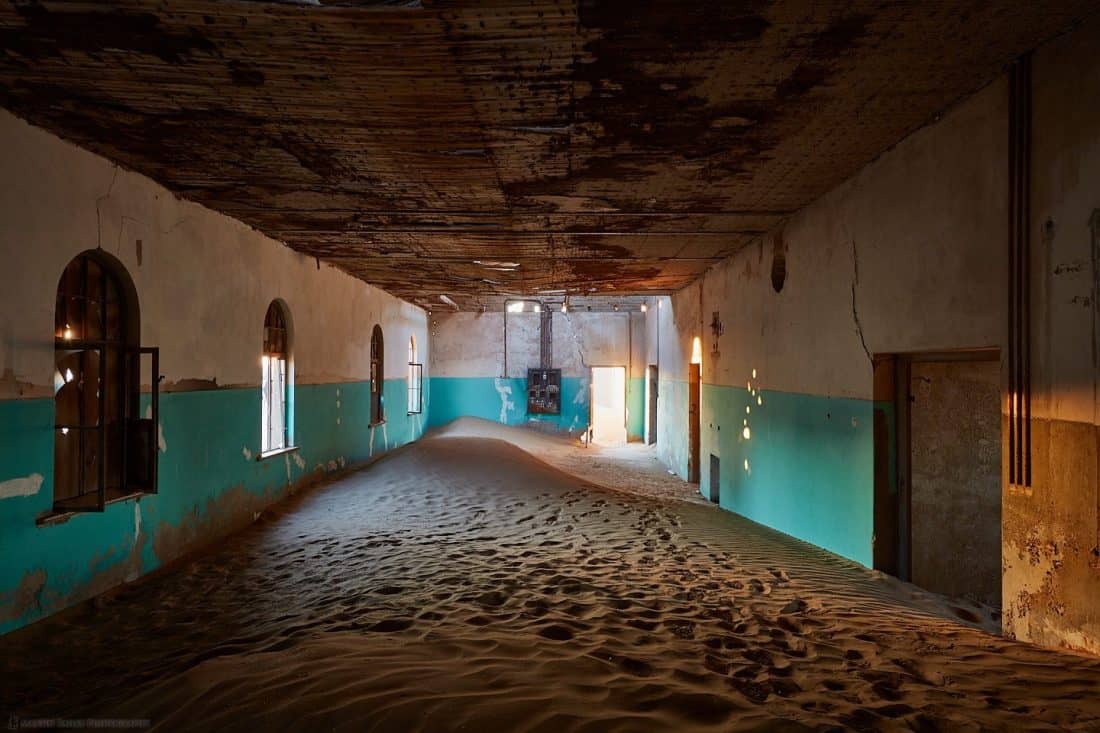 Kolmanskop Hall at Dusk