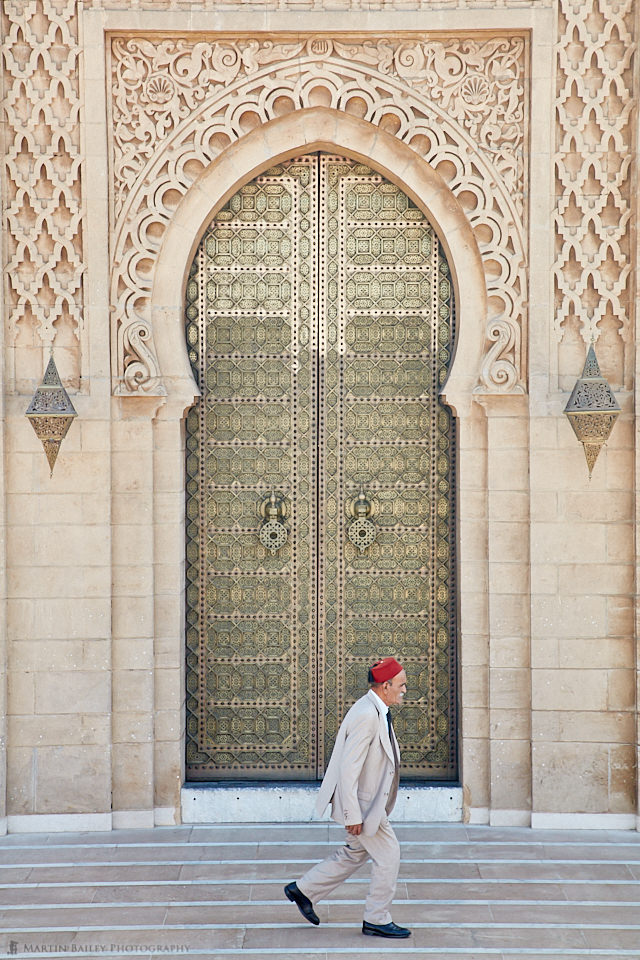 Man in Fez at Al-Hassan Mosque