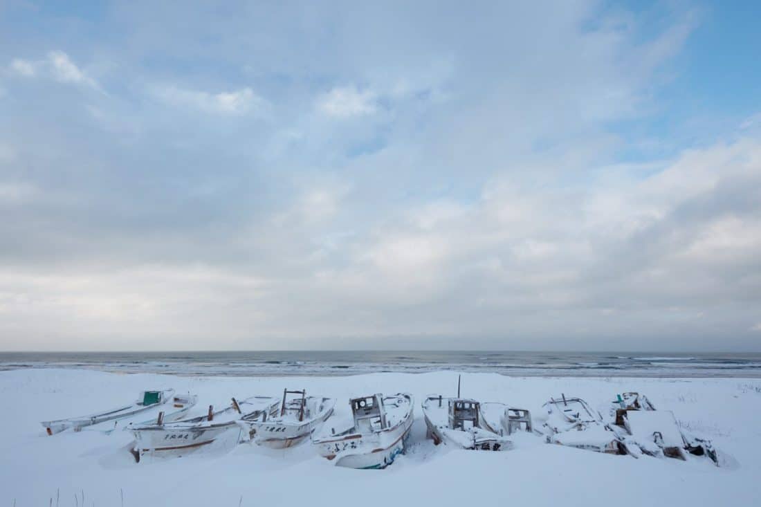 Boat Graveyard with Big Sky - Original