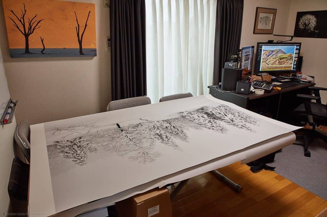 Degassing a 44x66-inch Print