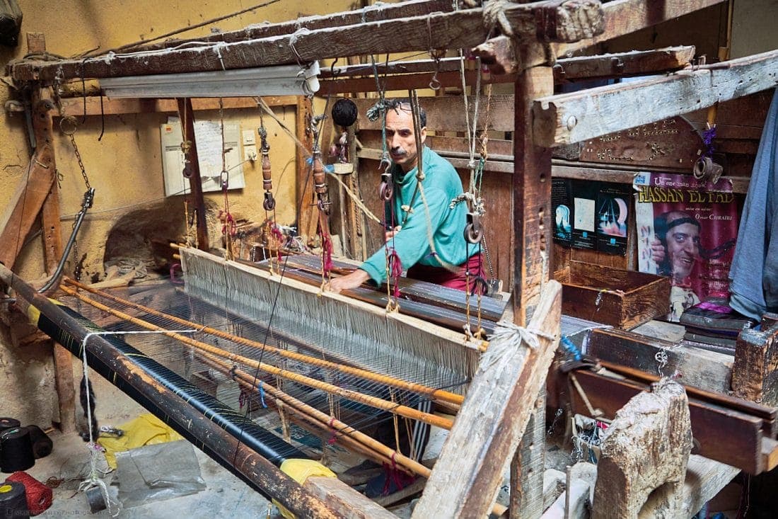 Fes Weaver at Work