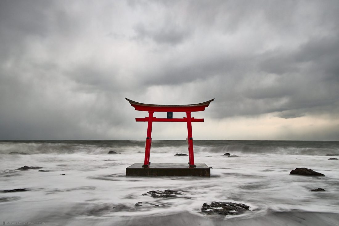 Torii Gate with Snow Clouds