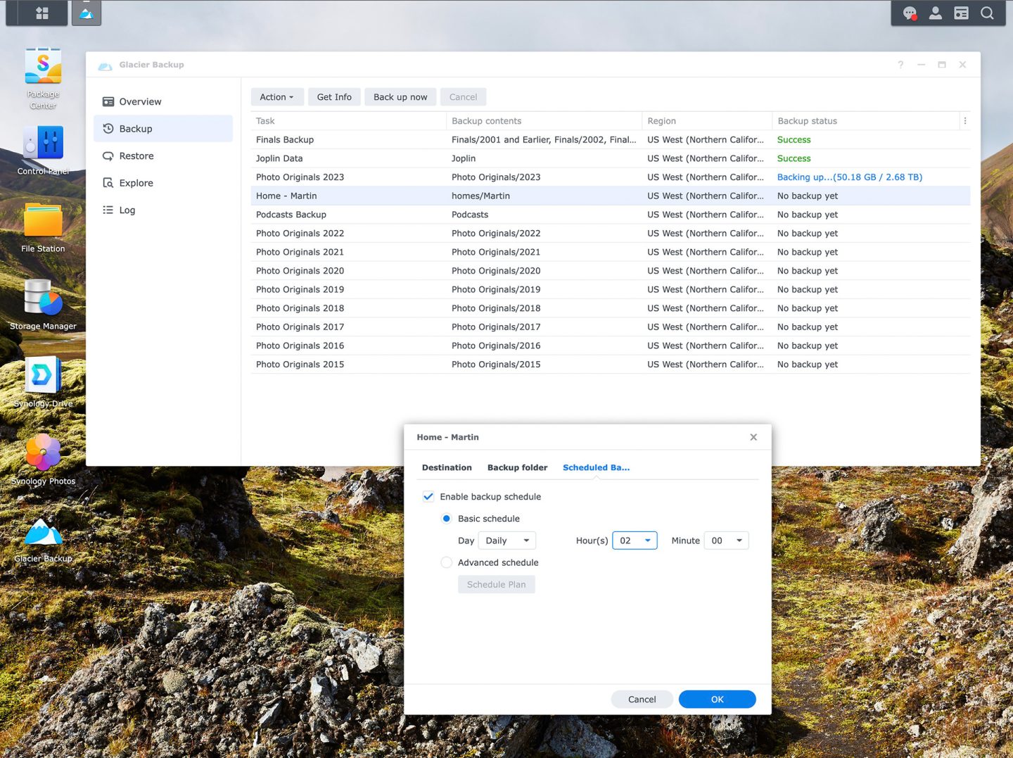 Synology NAS Glacier