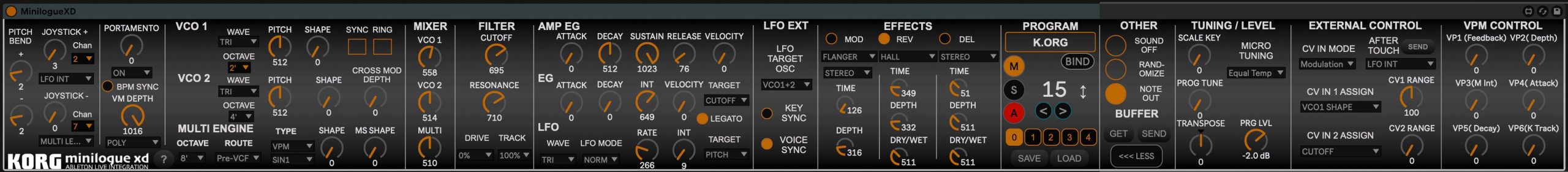 Korg Minilogue XD Integration for Ableton Live